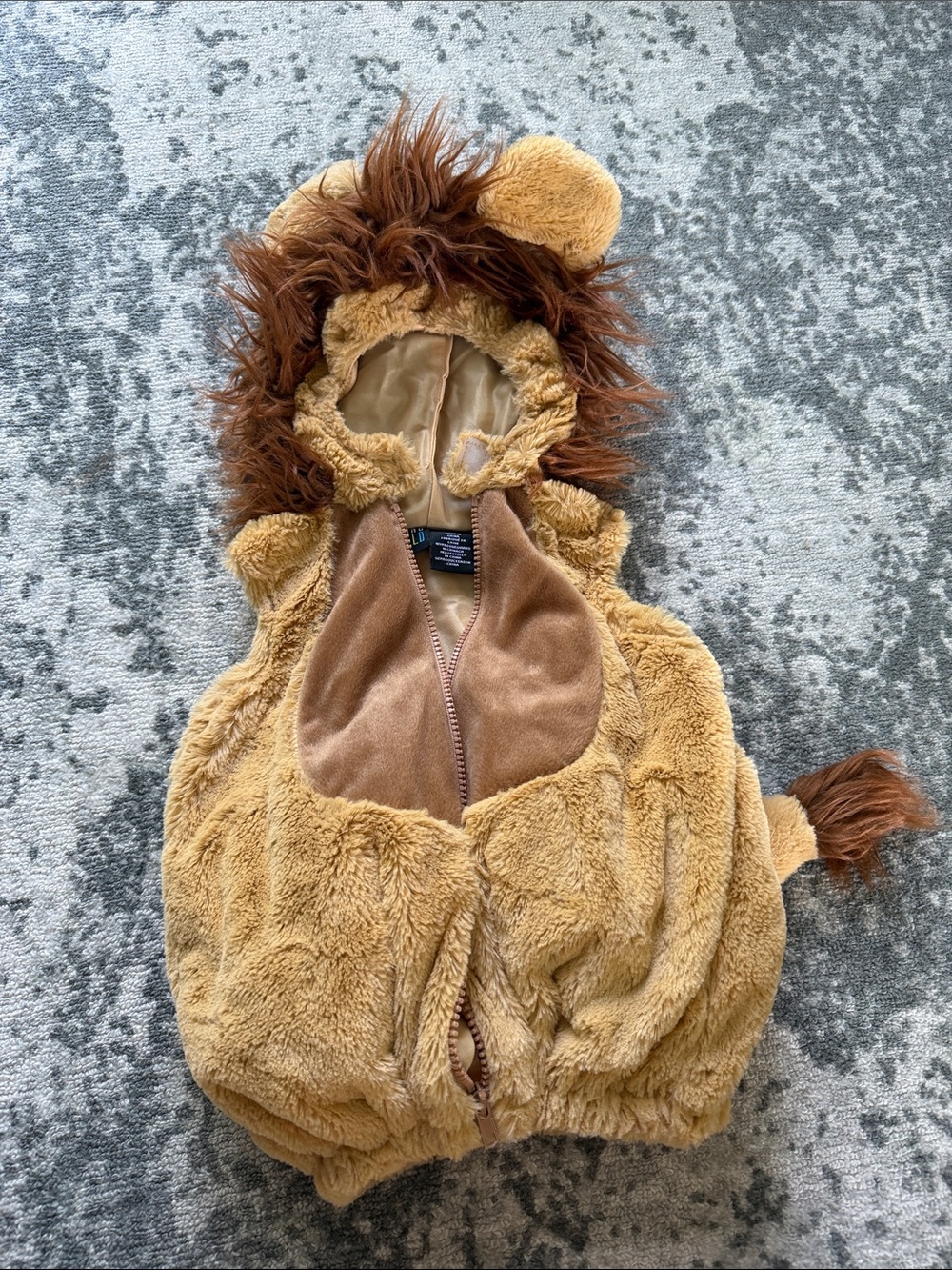 Baby Plush Lion Halloween Costume Jacket - Tan/Brown 6-9month